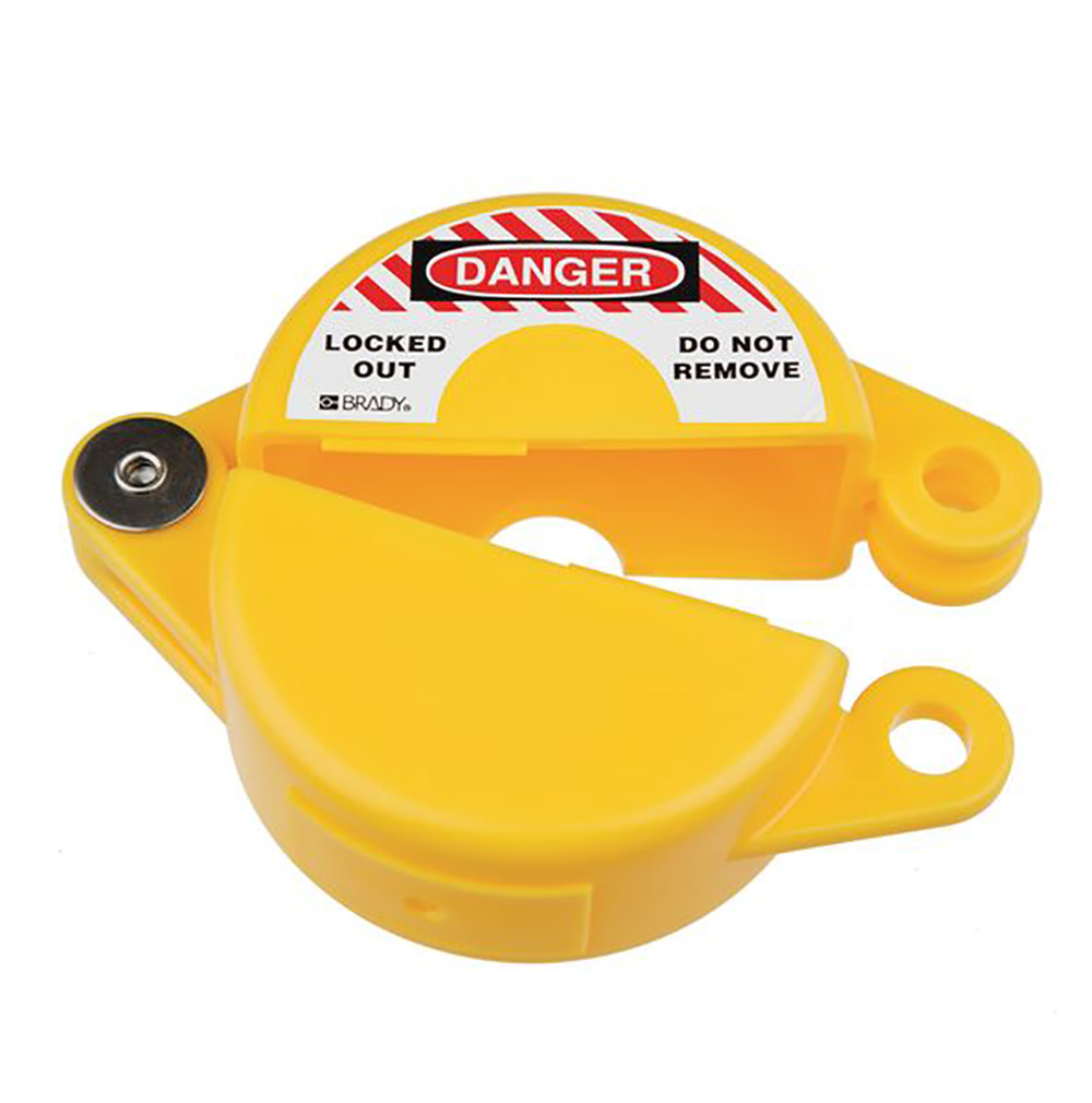Gate Valve Lockout - 25 to 63.5mm - Yellow   Lockout/Tagout