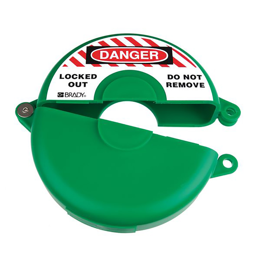 Gate Valve Lockout - 63.5 to 127mm - Green   Lockout/Tagout