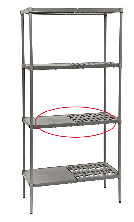Eclipse Standard Plastic Plus Bays - Extra Solid Shelf
